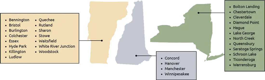 Local delivery to your clients in vermont & new hampshire